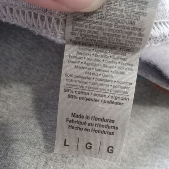Gildan Sport Gray Allegedly Graphic Print Crew Neck Sweatshirt Adult Size Large - Picture 4 of 12